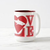 ラブシャーク ツートーンマグカップ (正面右)