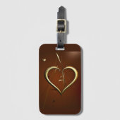 ラブシャードの金ゴールドラゲッジタグ ラゲッジタグ (正面縦)