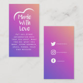 ラブシルエットエンクロージャで作られたハートグラデーション エンクロージャーカード (正面/裏面)