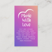 ラブシルエットエンクロージャで作られたハートグラデーション エンクロージャーカード (正面)