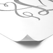 ラブシルバー引用文アート|ロマンチックかわいいタイポグラフィ ポスター (角)