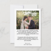 ラブシンプルル結婚の写真サンキューカード サンキューカード (裏面)