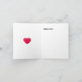ラブシンプル赤いハートカード サンキューカード (内部)