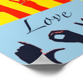 ラブシンボルや象徴ポップ・アートのアート ポスター (角)