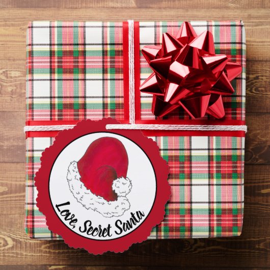 ラブシークレットサンタクロースめでたいクリスマス赤クリスマス オーナメントカード (インサイチュ (ギフト))