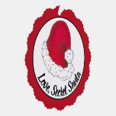 ラブシークレットサンタクロースめでたいクリスマス赤クリスマス オーナメントカード (右)