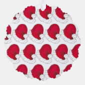 ラブシークレットサンタクロースめでたいクリスマス赤クリスマス オーナメントカード (裏面)