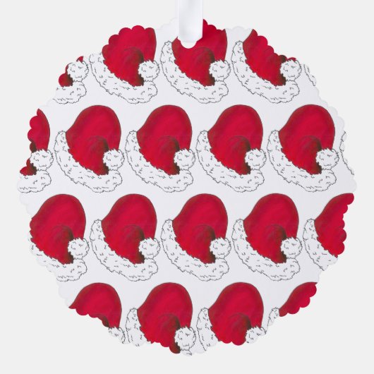 ラブシークレットサンタクロースめでたいクリスマス赤クリスマス オーナメントカード (裏面)