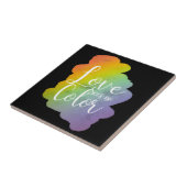 ラブシーズノーカラー引用文レインボーブラック タイル (側面)