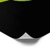 ラブシーズノーカラー引用文レインボーブラック ポスター (角)