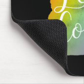 ラブシーズノーカラー引用文レインボーブラック マウスパッド (コーナー)