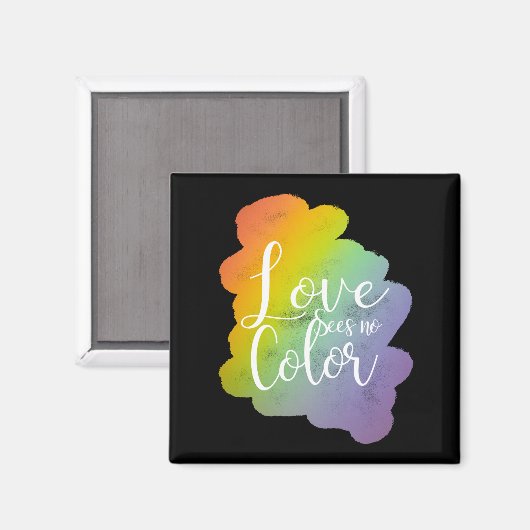 ラブシーズノーカラー引用文レインボーブラック マグネット (正面/裏面)