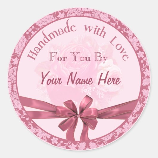 ラブシールパーソナライズされたで手作り、シール ラウンドシール (正面)