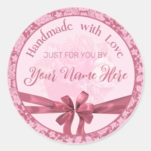 ラブシールパーソナライズされたで手作り、シール ラウンドシール (正面)