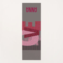 ラブジオメトリックマゼンタレターヨガマット ヨガマット