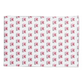 ラブジオメトリックマゼンタ文字 枕カバー (裏面)