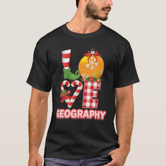 ラブジオリサンタ小妖精や小人醜いセーター先生チ Tシャツ (正面)