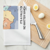 ラブジオロジー無条件に断層主導世界 キッチンタオル (四つ折り)