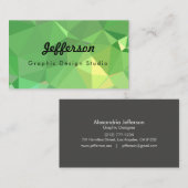 ラブジオ抽象芸術ジオメトリデザイン-ピックルレモン 名刺 (正面/裏面)