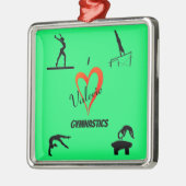 ラブジムティクスガールズライムグリーンセラミックオーナメント メタルオーナメント (左)