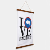 ラブジャクソンホールワイオミング 吊り下げ型タペストリー (傾斜あり)