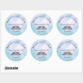 ラブジャムラベル付き手作りハート缶詰食品 ラウンドシール (シート)