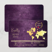 ラブジャーニー ウェディングのオーダーメイドマップ 出欠カード (正面/裏面)