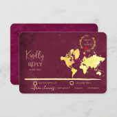 ラブジャーニー ウェディングのオーダーメイドマップ 出欠カード (正面/裏面)