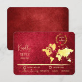 ラブジャーニー ウェディングのオーダーメイドマップ 出欠カード (正面/裏面)