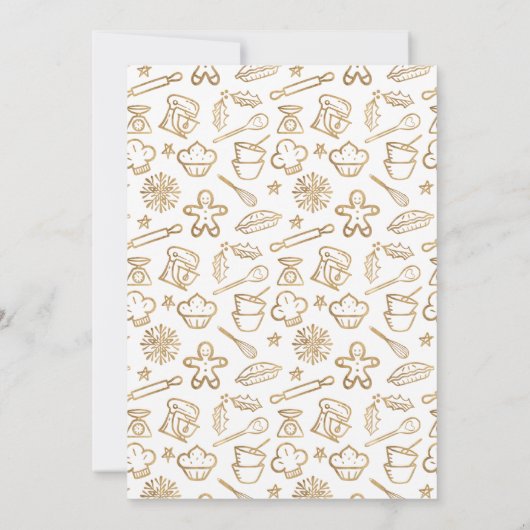 ラブジョイクリスマスクッキー家族のベーキング写真 シーズンカード (裏面)