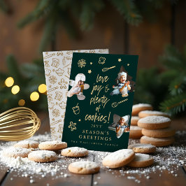 ラブジョイクリスマスクッキー家族のベーキング写真 シーズンカード