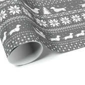 ラブジョイピースウィーナードッグスクリスマスダシュント ラッピングペーパー (ロールコーナー)