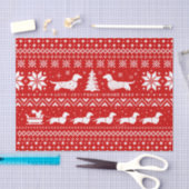 ラブジョイピースウィーナードッグ | Dachshundsクリスマス 薄葉紙 (クラフト)