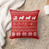 ラブジョイピースウェスティズドスクリスマスホリデー クッション (ブランケット)