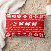 ラブジョイピースエスキーズフェスティバルクリスマスホリデー ランバークッション (ブランケット)