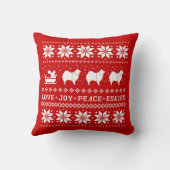 ラブジョイピースエスキー|犬のクリスマス休暇 クッション (裏面)