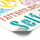 ラブジョイピースカインドネスグッドタイポグラフィアート ポスター (角)