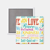 ラブジョイピースカインドネスグッドタイポグラフィアート マグネット (正面/裏面)