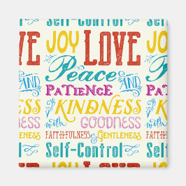 ラブジョイピースカインドネスグッドタイポグラフィアート マグネット