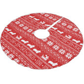 ラブジョイピースコーギスフェスティバルクリスマスホリデー ブラッシュドポリエステルツリースカート (アングル)