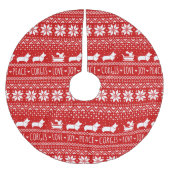 ラブジョイピースコーギスフェスティバルクリスマスホリデー ブラッシュドポリエステルツリースカート (正面)