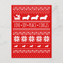 ラブジョイピースコーギスフェスティバルクリスマス シーズンポストカード