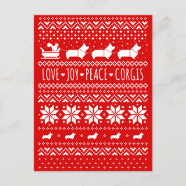 ラブジョイピースコーギスフェスティバルクリスマス シーズンポストカード