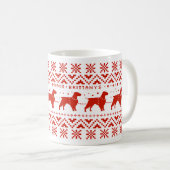 ラブジョイピースブルターネスフェスティバルクリスマスドッグス コーヒーマグカップ (正面右)