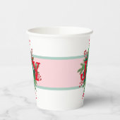 ラブジョイピースホリデーエレガントリースグリーンレッド 紙コップ (左)