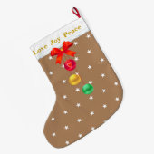 ラブジョイピース ラージクリスマスストッキング (裏面 (吊り時))