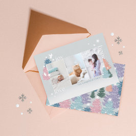 ラブジョイホープPastelクリスマスツリーフォレスト3写真 シーズンカード