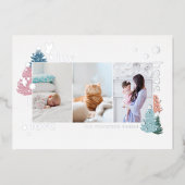 ラブジョイホープPastelクリスマスツリーフォレスト3写真 箔シーズンカード (正面)