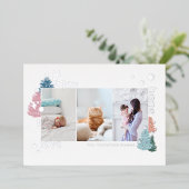ラブジョイホープPastelクリスマスツリーフォレスト3写真 箔シーズンカード (立ち正面)
