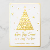 ラブジョイ応援季節のごあいさつ金ゴールド 箔シーズンカード (正面)